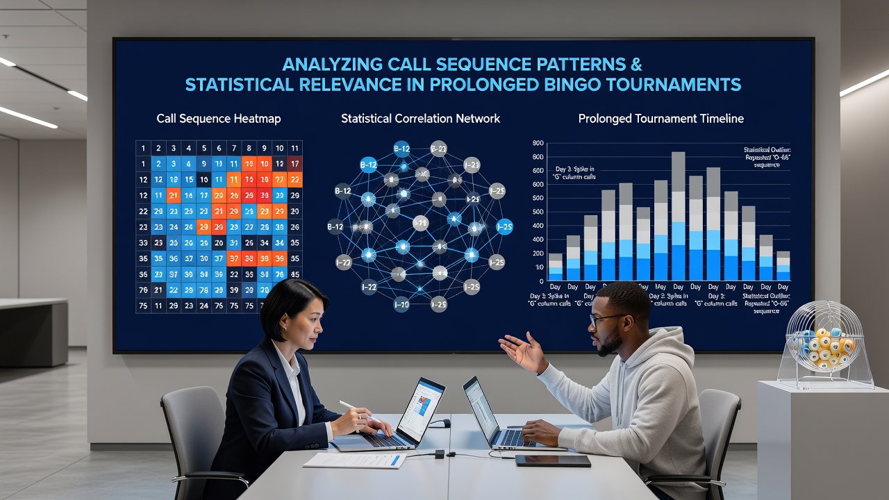 Statistical charts displaying call sequence distributions from multi-day bingo tournaments
